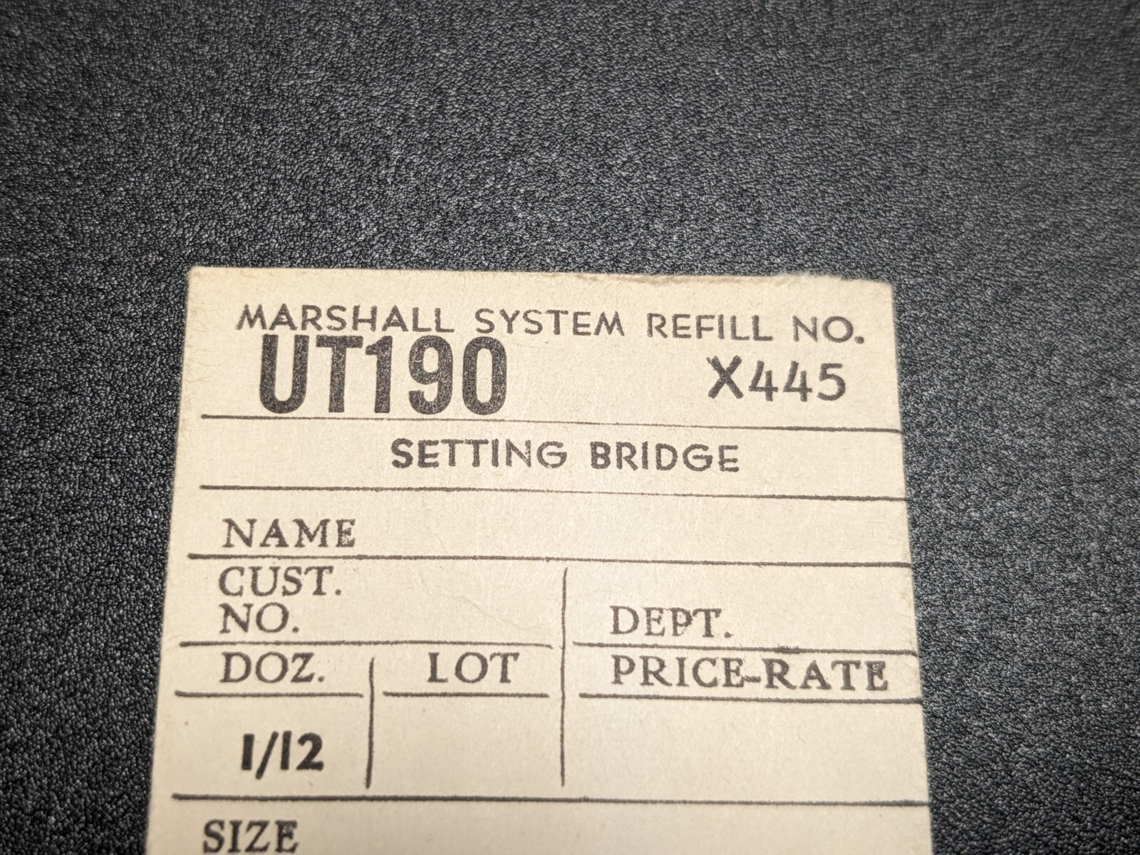 NOS Unitas UT 190 Setting Bridge – Marshall System X445