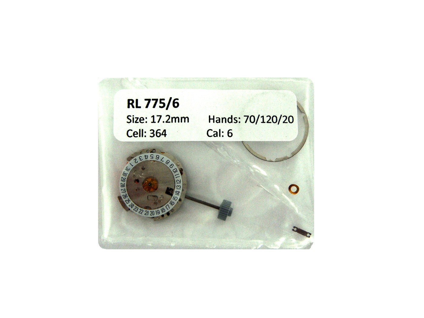 Ronda 775 Watch Movement Date @ 6 O’Clock