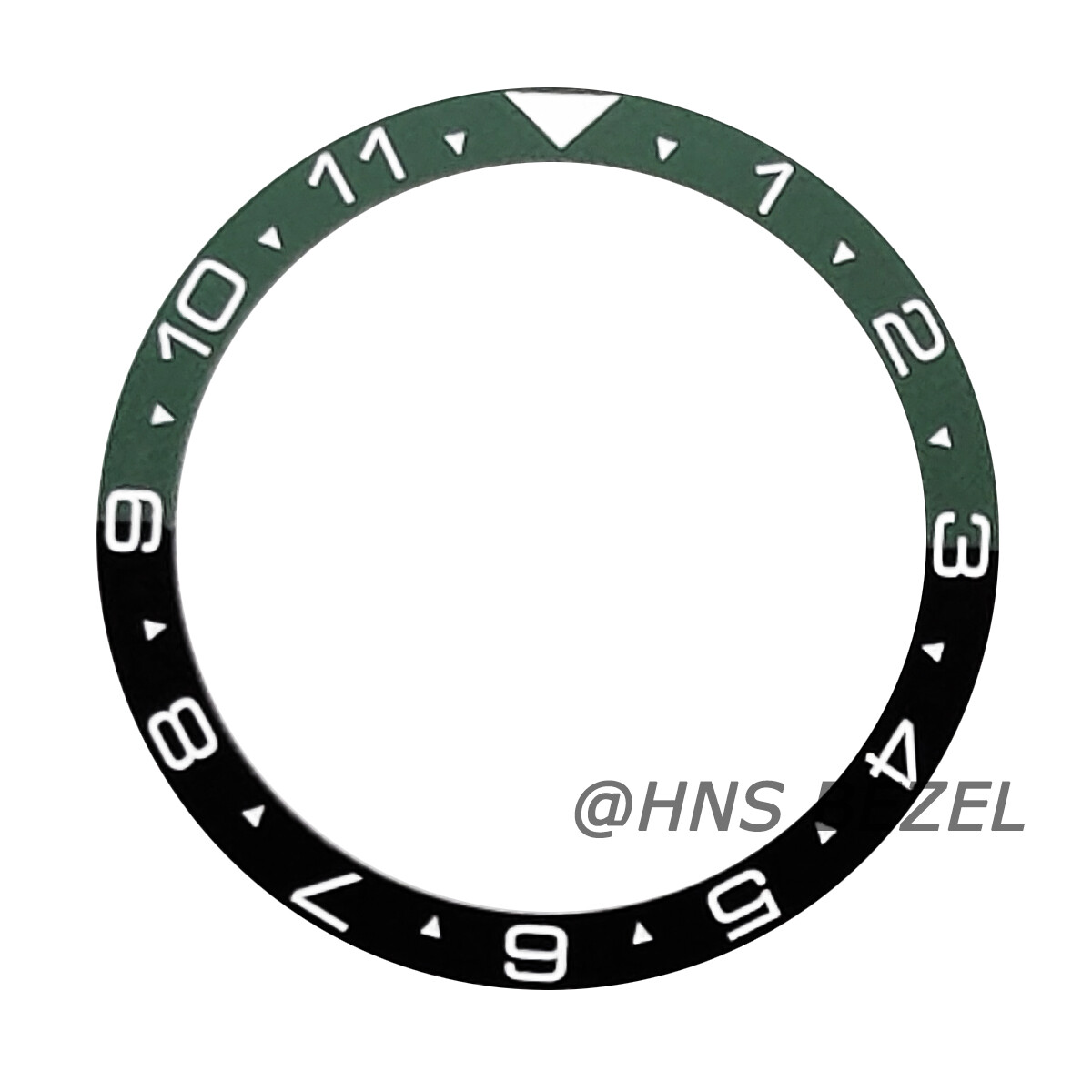 BLACK & GREEN CERAMIC BEZEL INSERT FOR SEIKO WATCH 7040 7049 SUWA TURTLE 6309A
