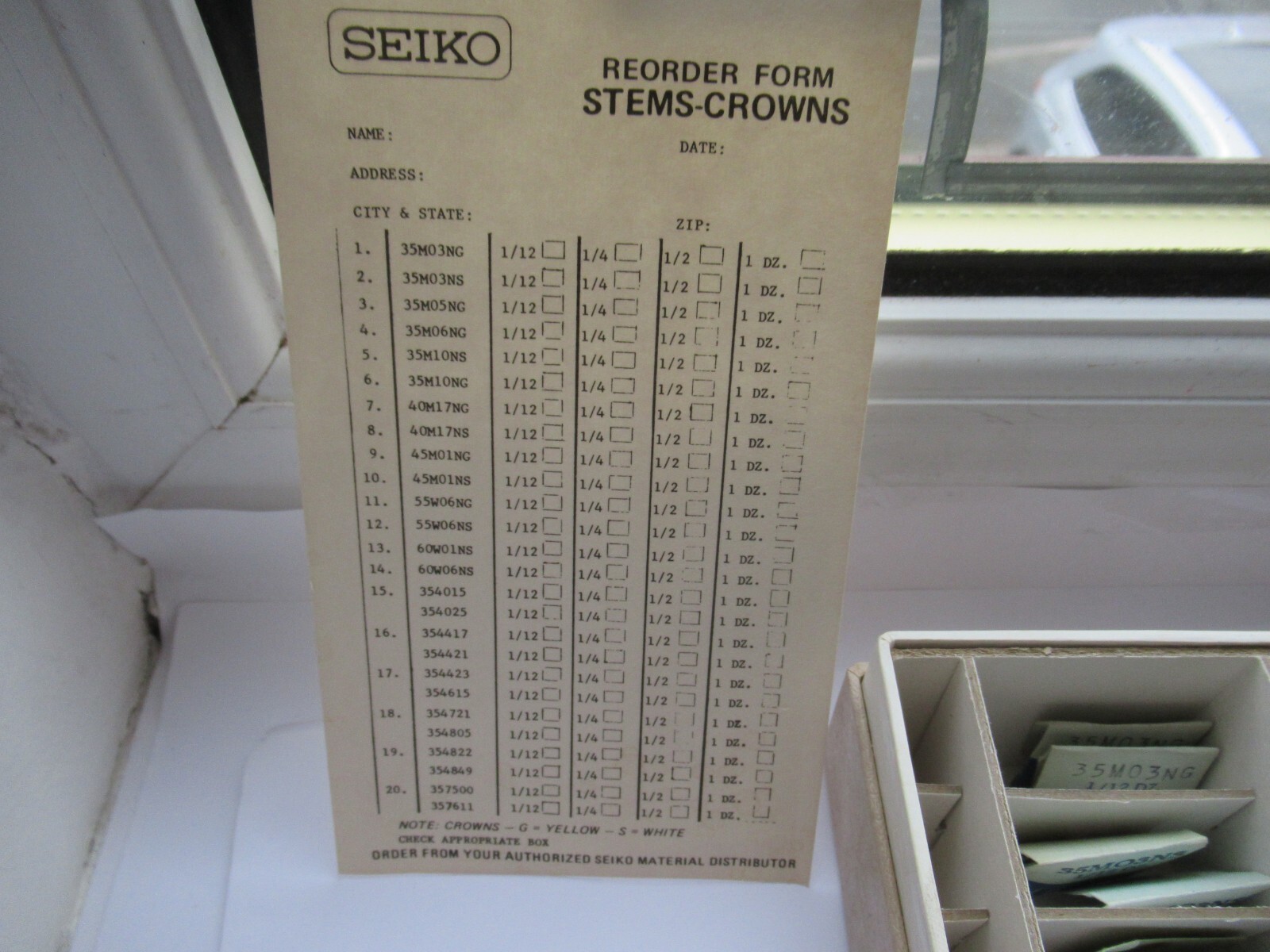 Seiko Crown Genuine 7625-8030 8031 8O40 NOS See Photos Model Fitment