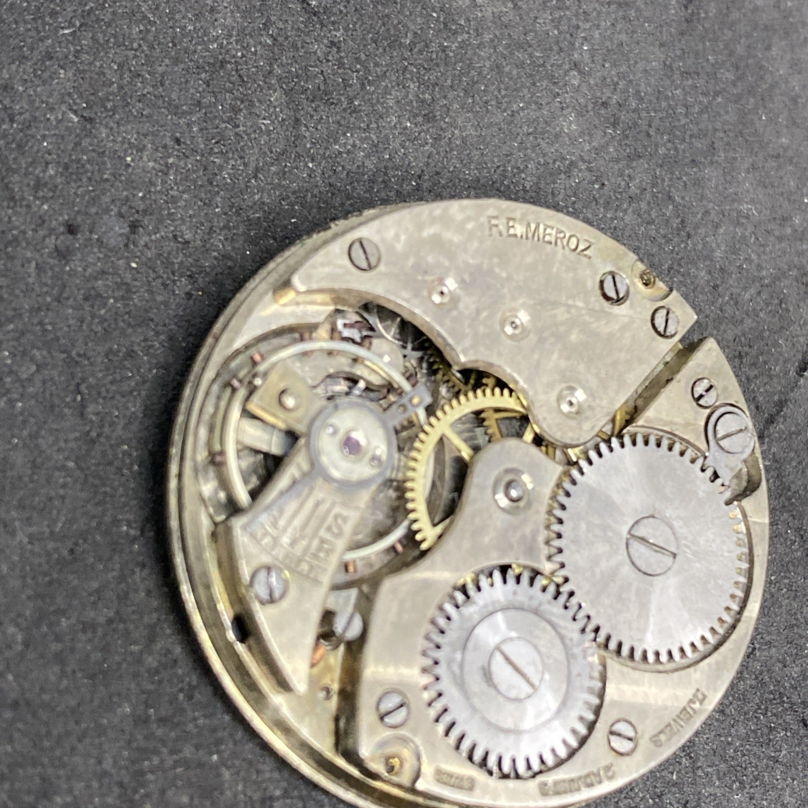 Lady Suffolk Pocket Watch Movement Size 0s Meroz Openface 7j Parts F8582