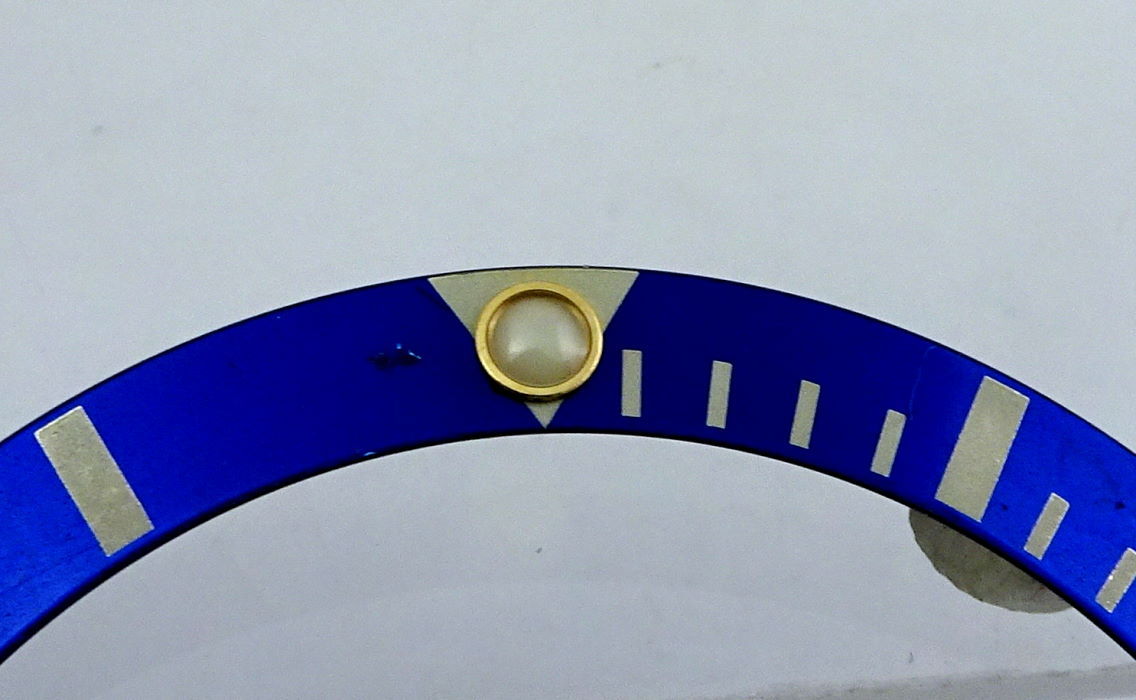 18k Rolex Submariner 16613 16618 16800 Luminova Watch Bezel Insert Part