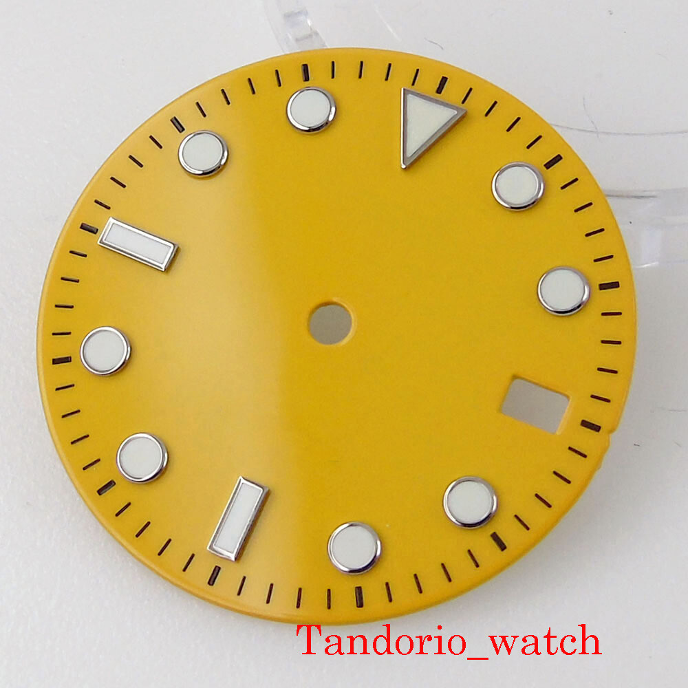 29mm Sterile Luminous Watch Dial Face Merc Hands For NH35 NH36 Movement