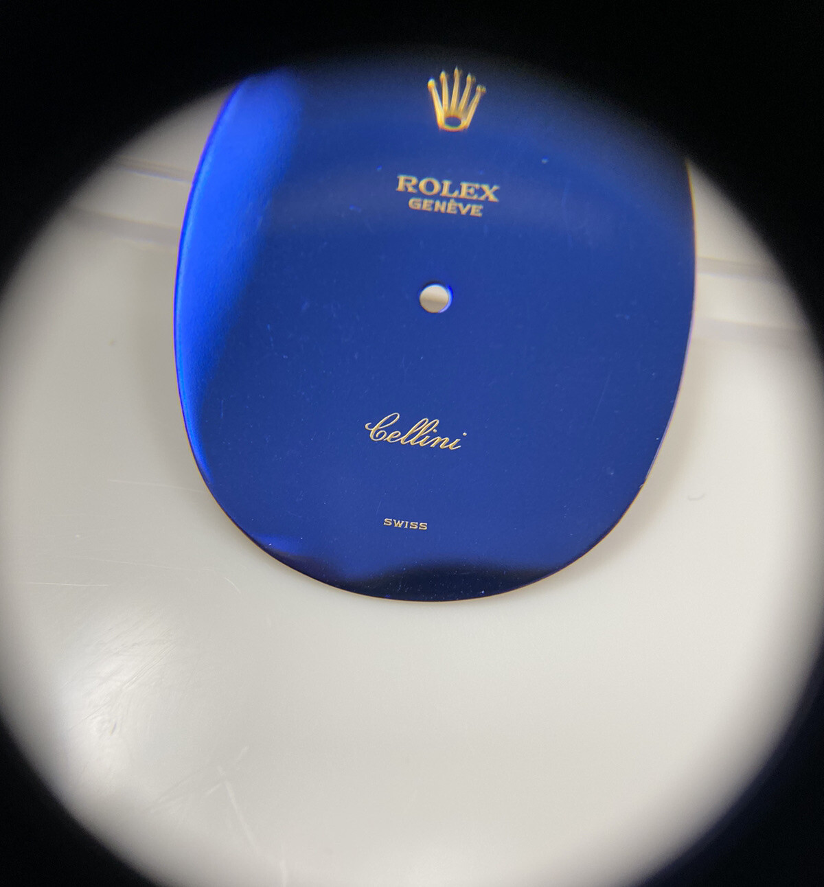 Original Rolex Geneve Cellini Ref. 3729 Cal. 1601 Pocket Watch Blue Dial