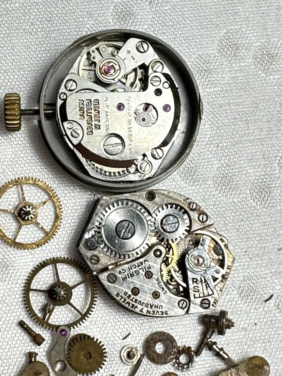 Vintage Watch Random Parts Steampunk Craft Assemblage Art Lot NOT WORKING 22-22