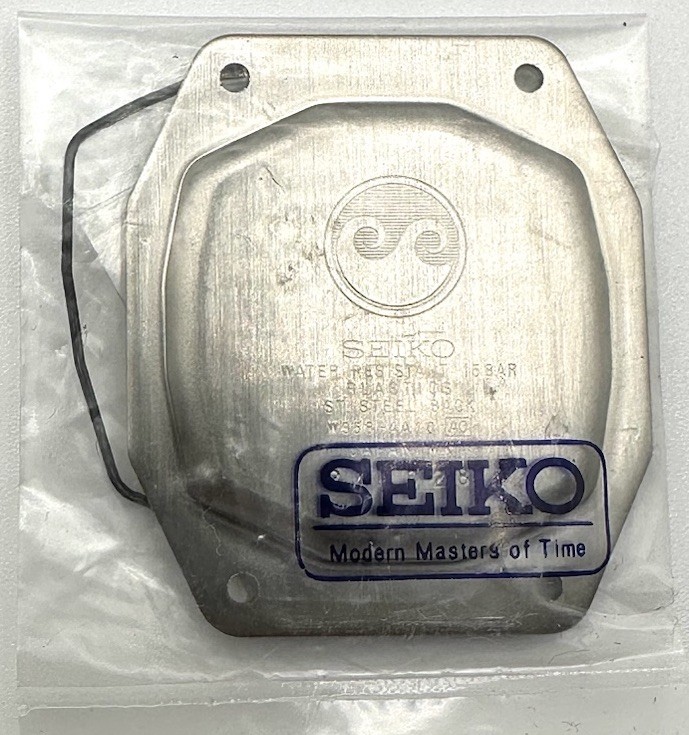 NOS Vintage Rare Digital Seiko W358-4A10 S/S Complete Case Back Part and Screws