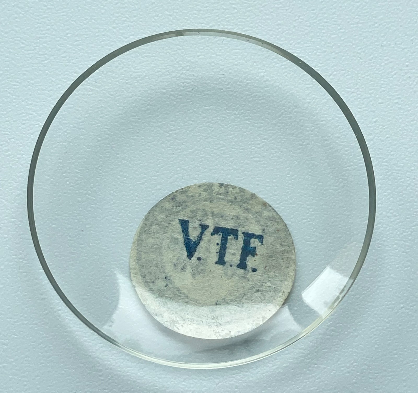 NOS VTF Pocket Watch Crystal Round Glass Replacement 37.9mm 17 10/16 High Dome