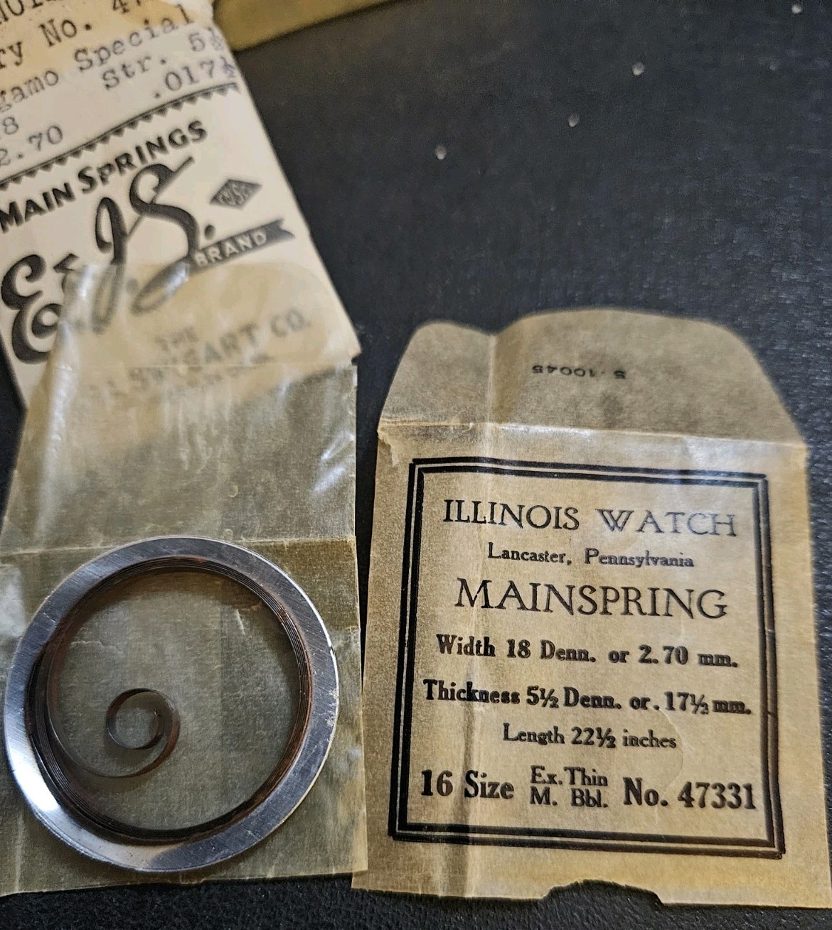 16s Illinois 47331 Sangamo Special Mainspring