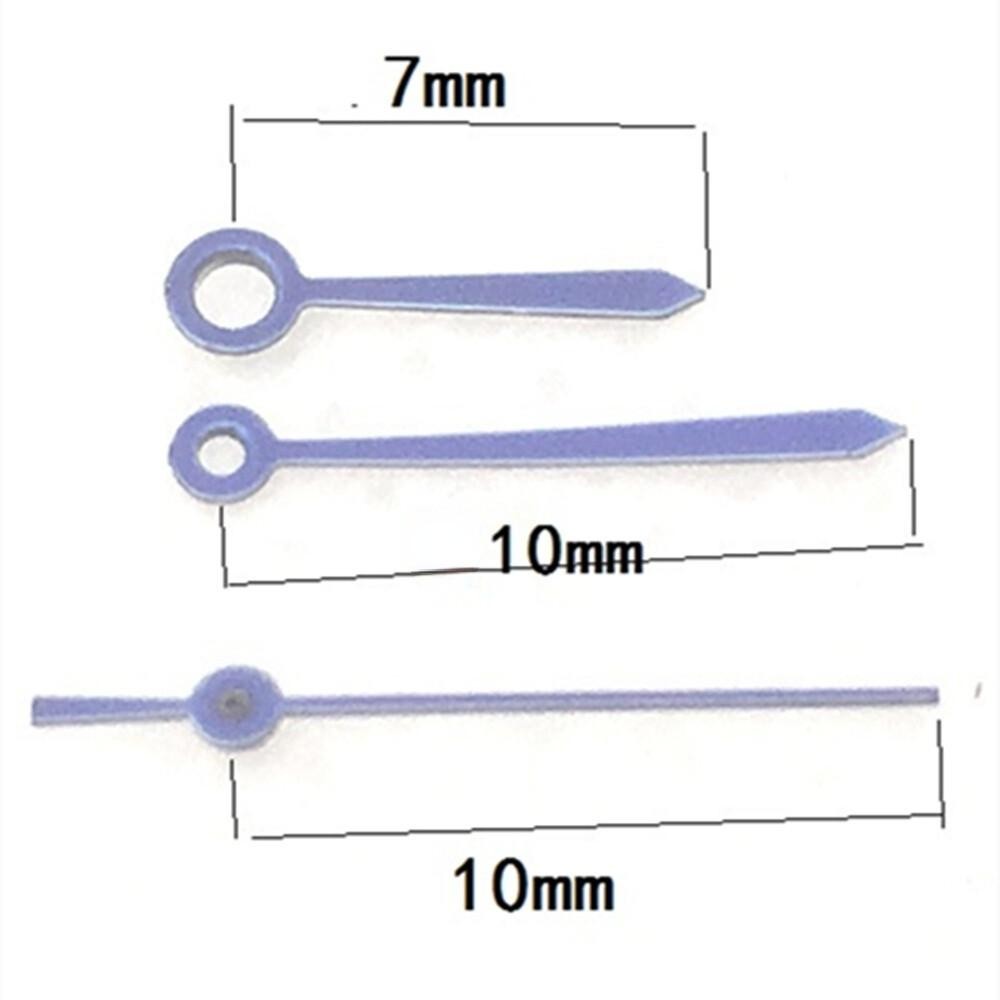 2 Packs Set Light Purple Arrow Style 10mm Watch Hands for Ronda 763 Movement