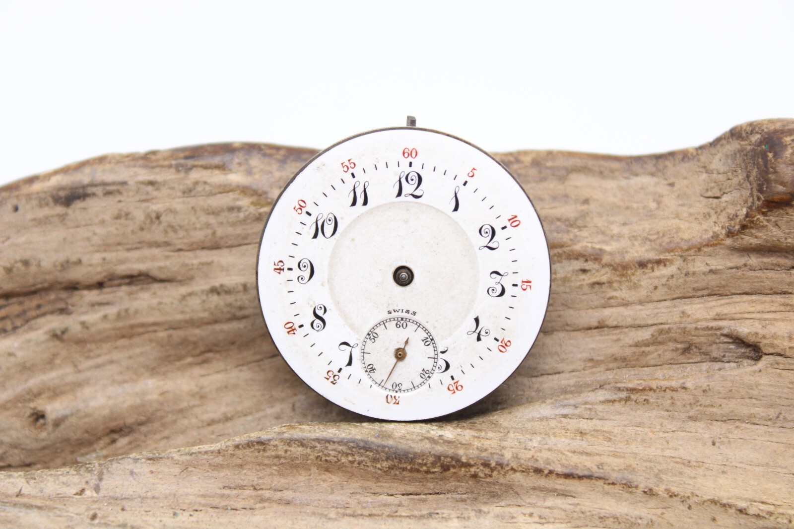 THREE FINGER ANTIQUE GENERAL SWISS POCKET WATCH MOVEMENT 7j 29.3mm (QC)