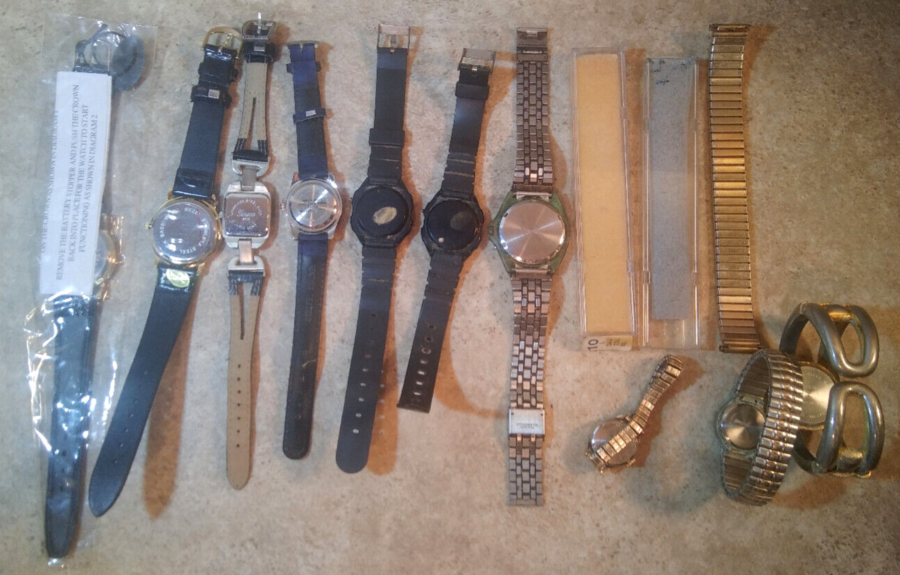 Vtg Watch Lot Parts/Repair Digital Tommy Boy Speidel Bulova 10k Geneva Armitron
