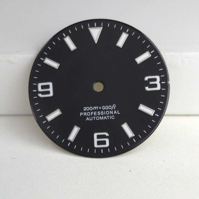 29mm No Logo Watch Dial Ice Blue Lume for NH35/2836/8215 Movement Accessories