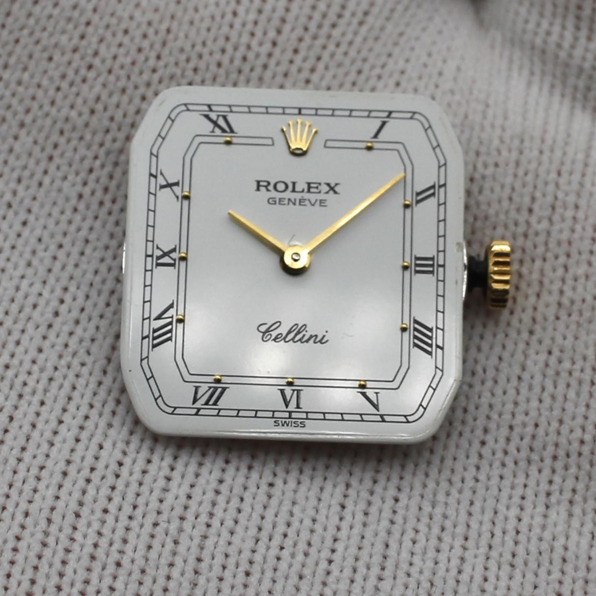 Rolex Cellini 1601 20 mm White Roman Dial Hand-Wind Unisex Watch Movement