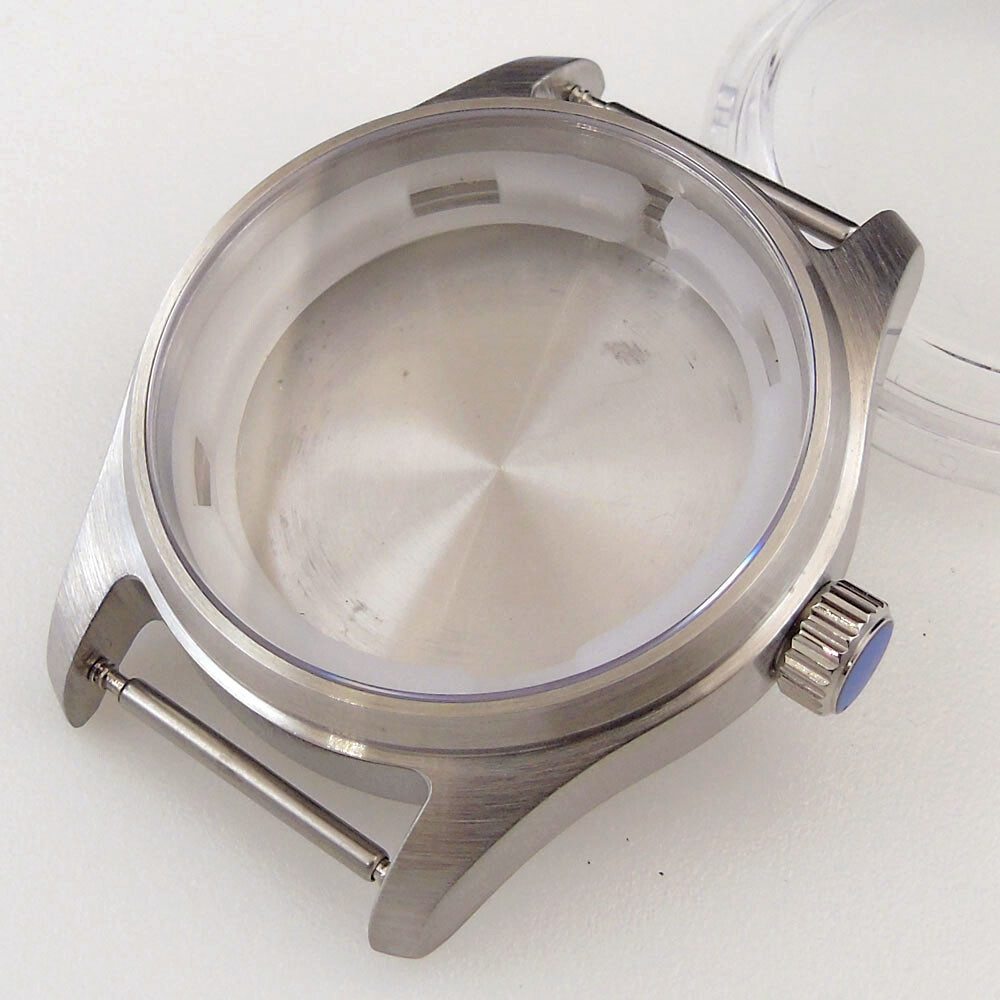 Fits NH34 NH35 ETA2824 PT5000 39mm Brushed Watch Case Sapphire Glass Black Dial