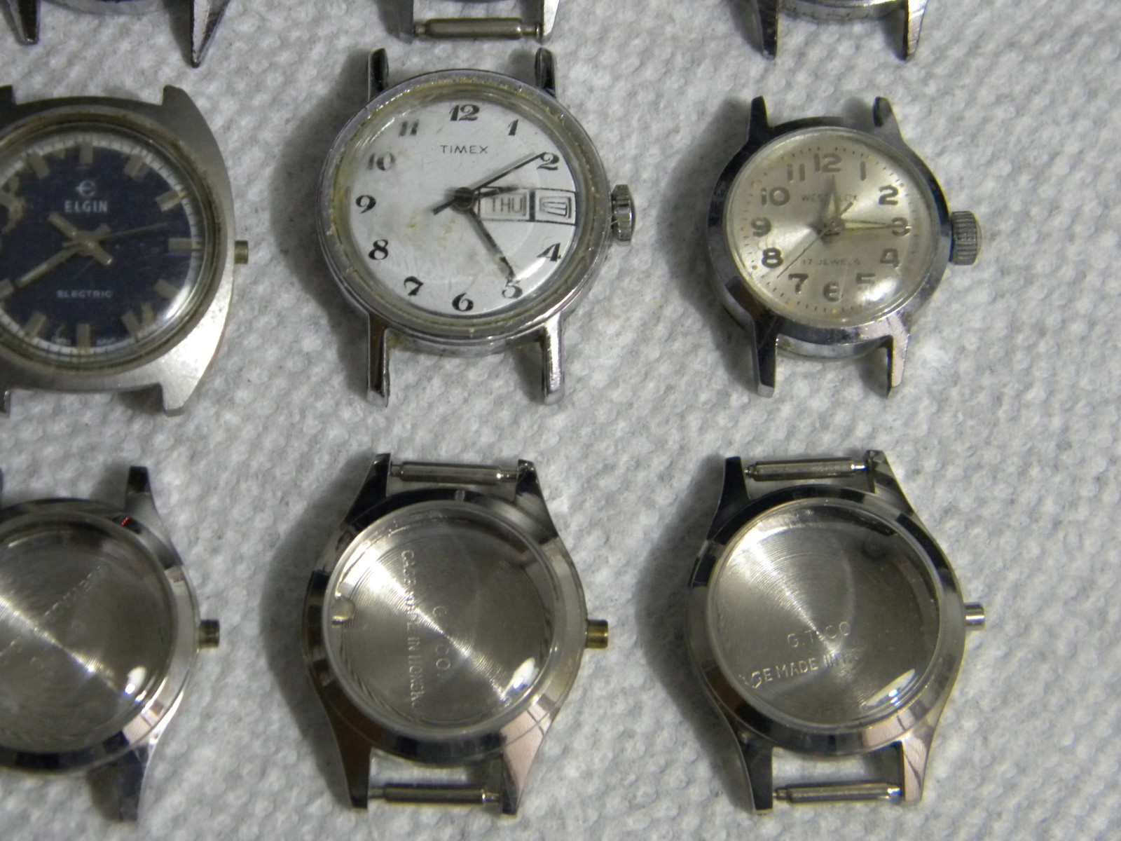 Lot of Ladies Mostly Stainless Steel Wrist Watch Cases Watches and Partial Cases