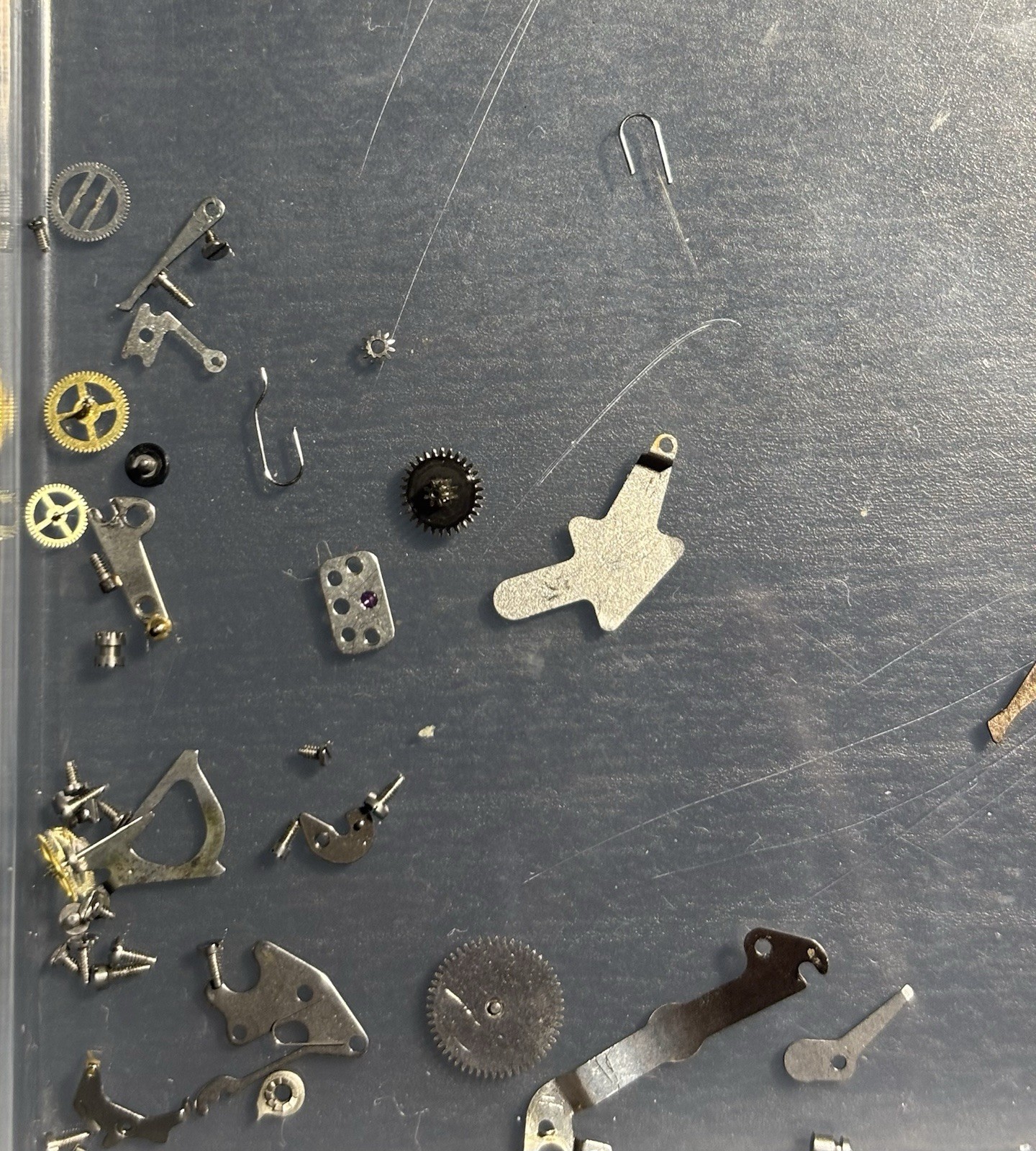 1960s Bulova Accutron 218 Parts – Dial, Movement, Tuning Forks, & Pillar Plate