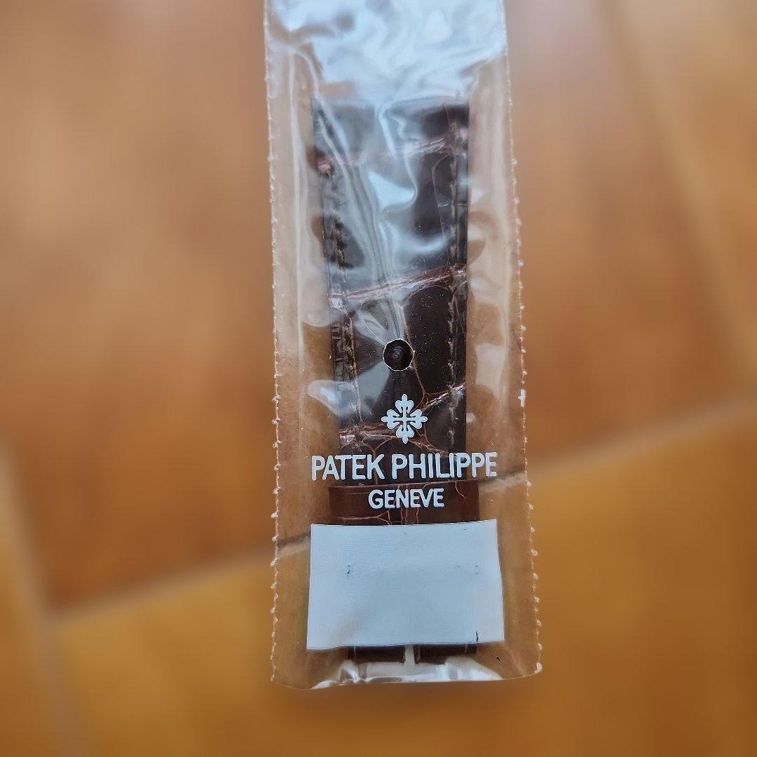 Patek Philippe Genuine Leather Strap Dark Brown Croco Embossed Gondolo New Japan