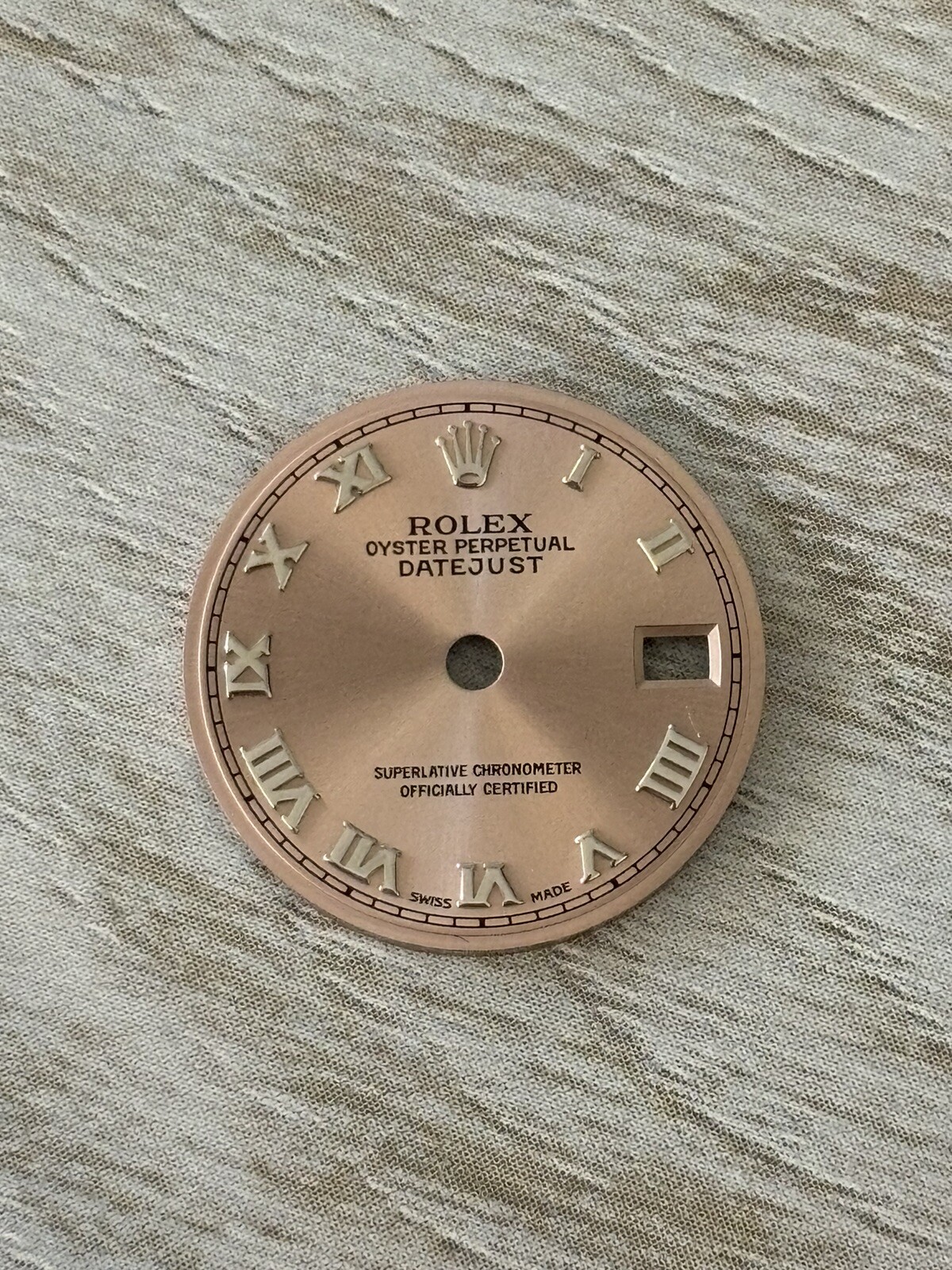 original Rolex Ladies Copper Colored Roman Numeral For Stainless Steel