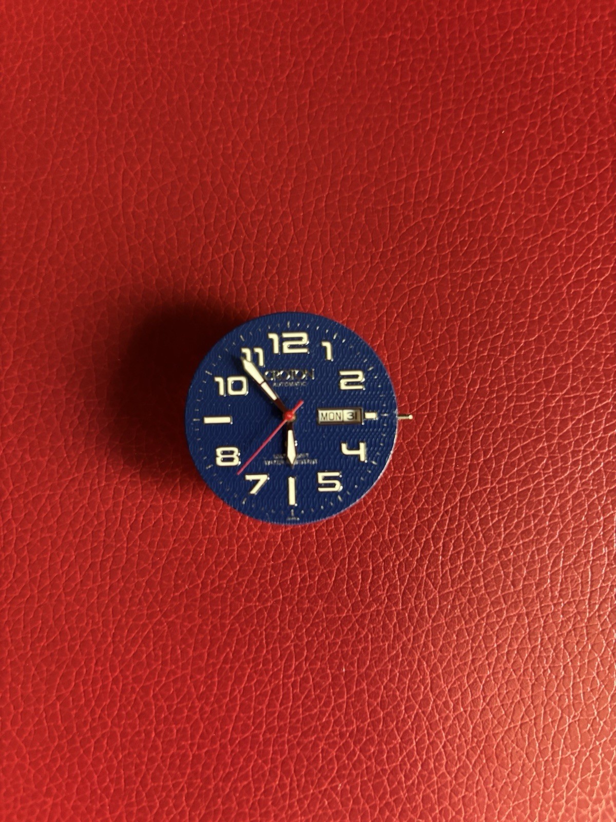 34mm Croton Watch Dial With Hands And Partial Miyota Movement