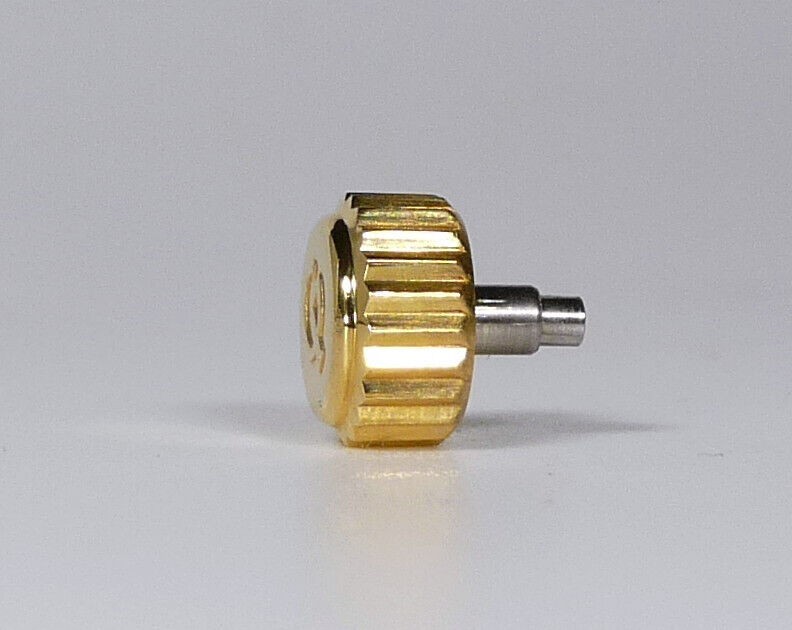 GIRARD-PERREGAUX. Yellow Gold Crown Screw Down Pusher. 6mm x 3.5mm New Old Stock