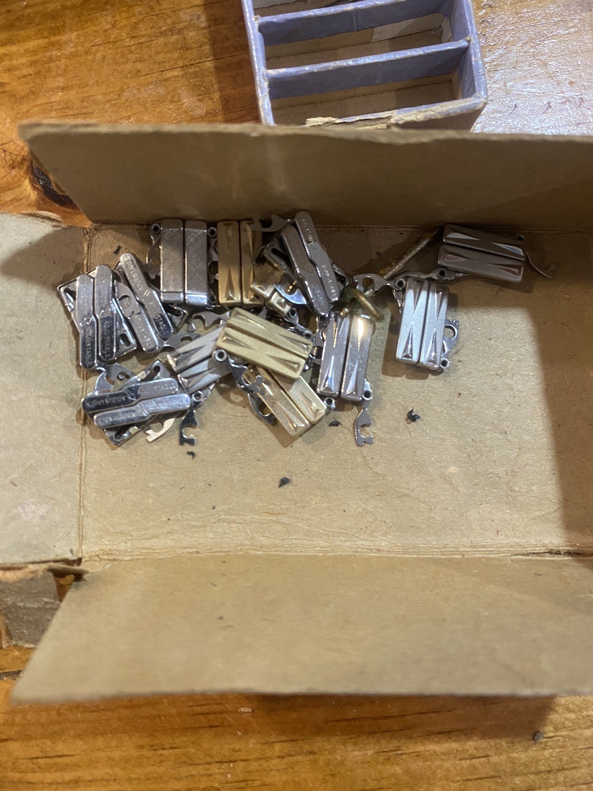vintage watch parts lot Pins, Paper Links Stamps