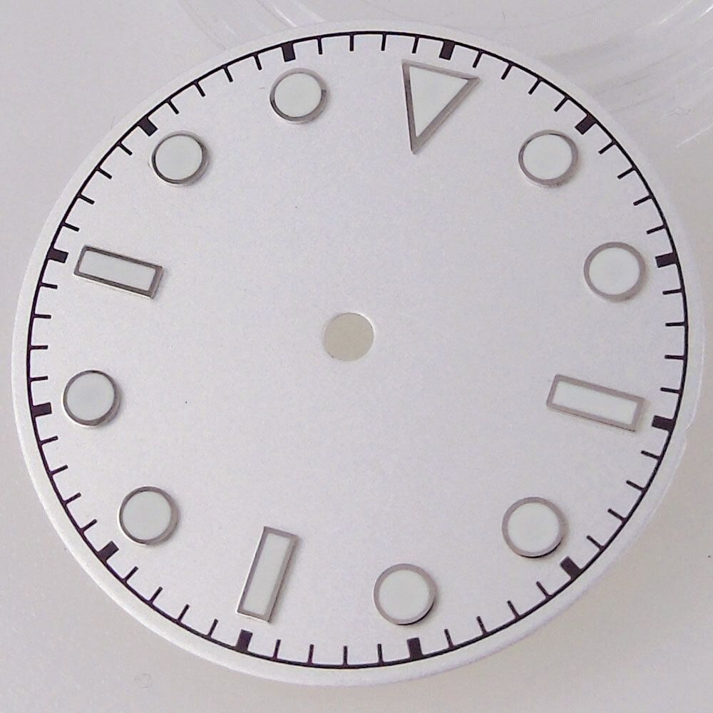 29mm Black White Green Blue Dial Fit Vintage Style NH35A NH36 2824 8215 movement