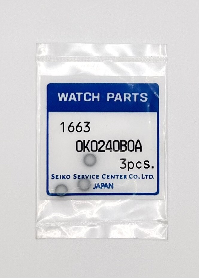 NEW GENUINE SEIKO 6309-7040, 6309-7049 3PC TUBE/CROWN GASKETS SET Part 0K0240B0A