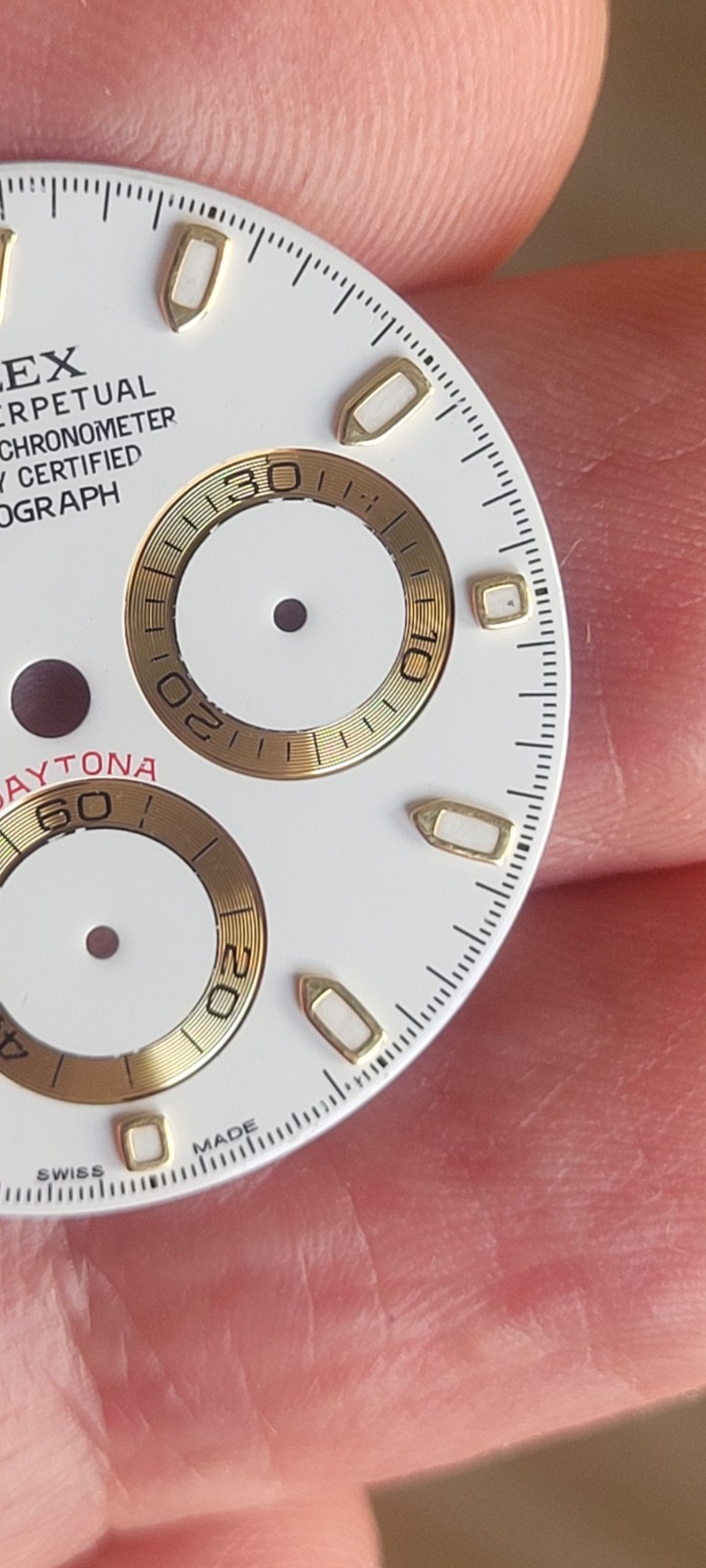 Rolex 100% Genuine Beautiful White Daytona dial for 116523, 116503, 116508, Etc.