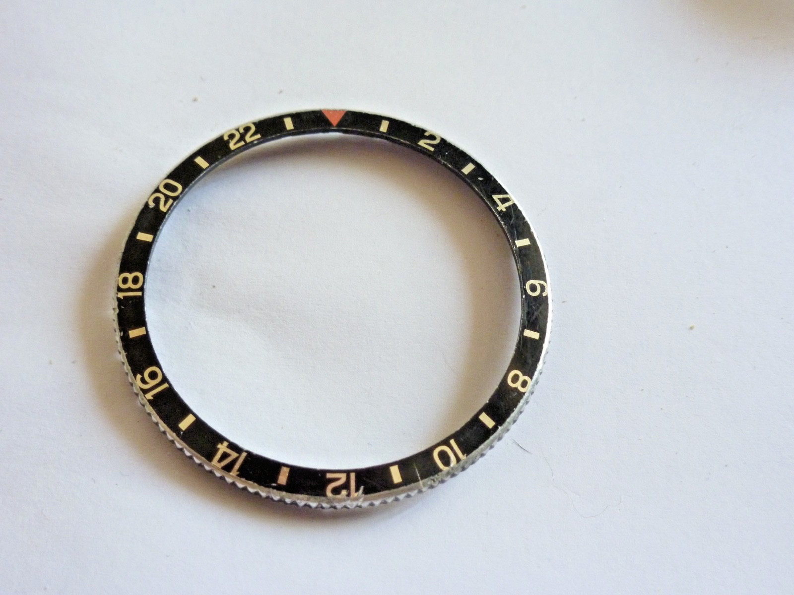 NOS Bezel Vintage c1968 Breitling Unitime Chronograph 24H watch ref. 1765 V178 .
