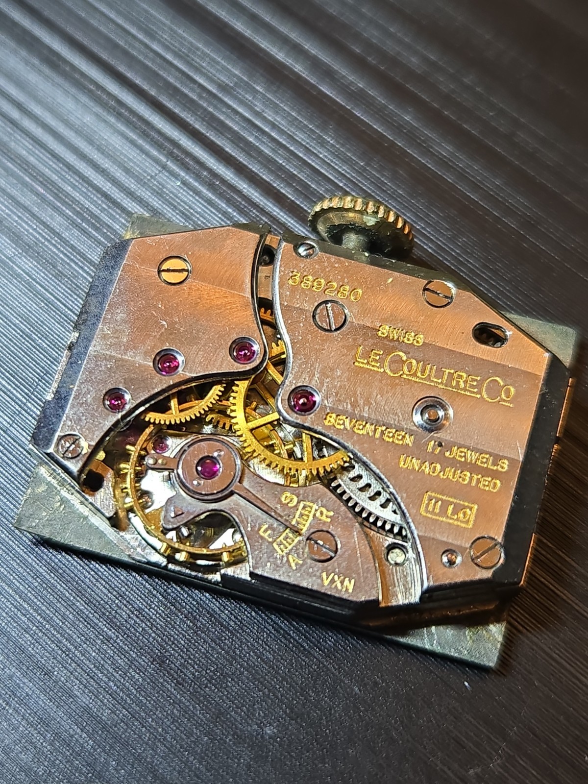 Vintage LeCoultre 11LO 17J Watch Movement Dial Crystal Parts Repair Swiss