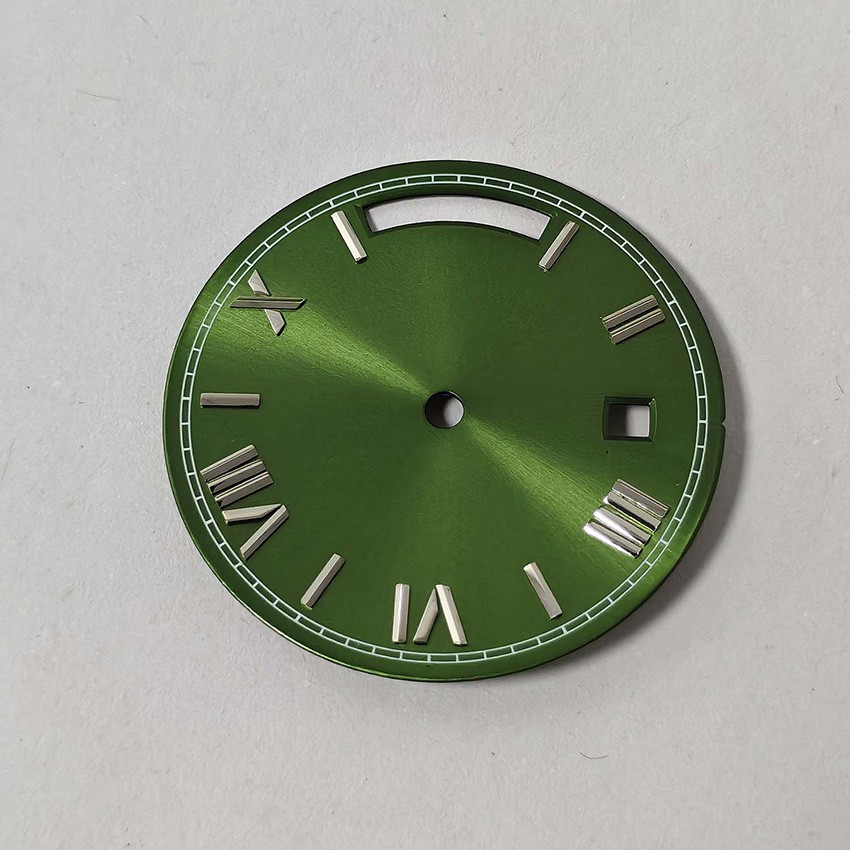 30.8MM Dual Calendar Watch Dial Silver-Tipped Dial Hands for 8285 Movement