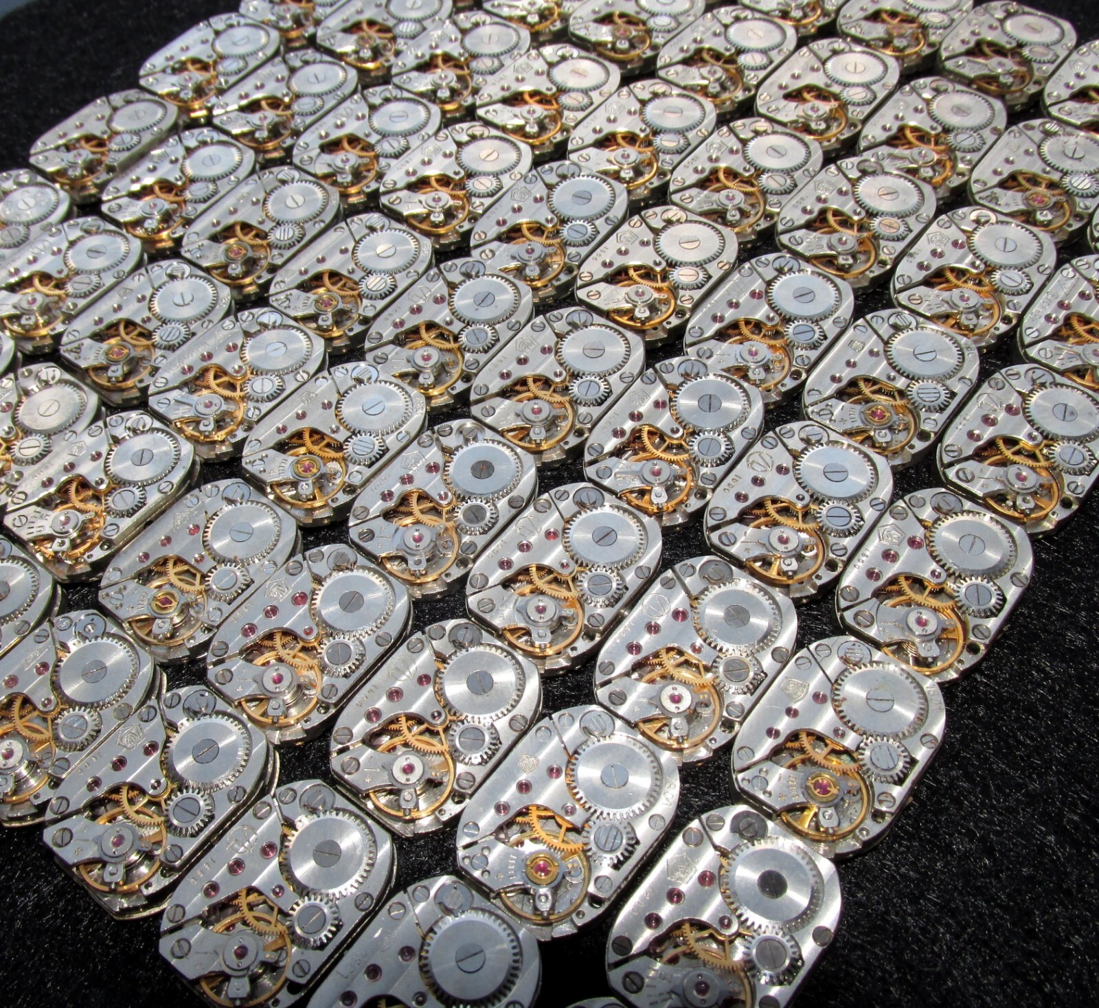 Lot 55 ladies watch movements LUCH Geneve Waves Anglage 14×18 mm. Steampunk Art