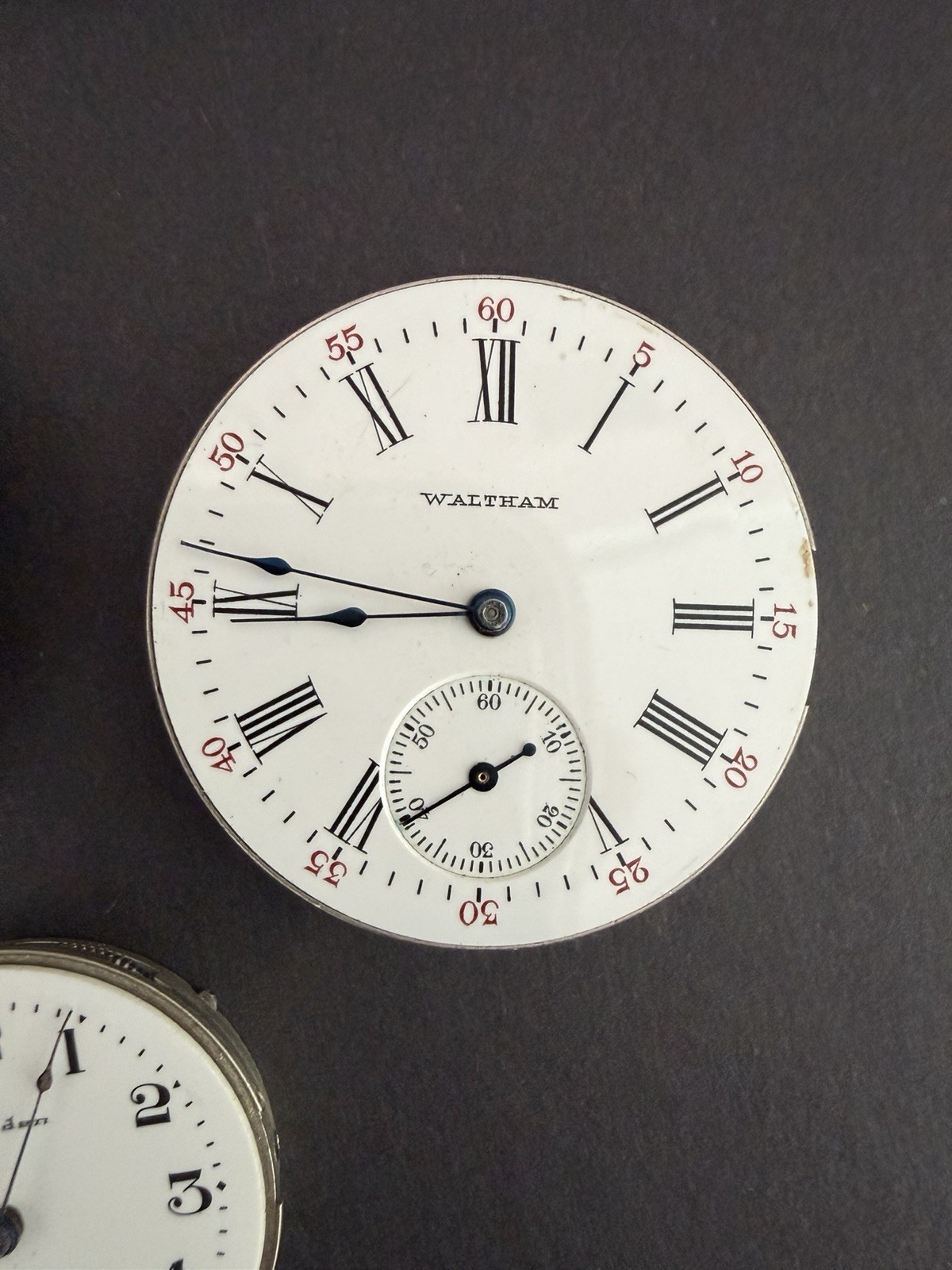 Vintage Lot of 4 Pocket & 1 Swiss Wrist Watch Movements Elgin Waltham Hampden