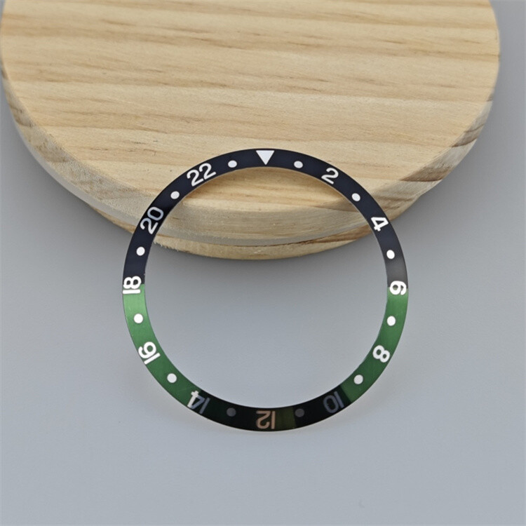 Watch Bezel Retro SUB Aluminum Bezel Retro GMT Weak Green Lume Size 36.8mm-31mm