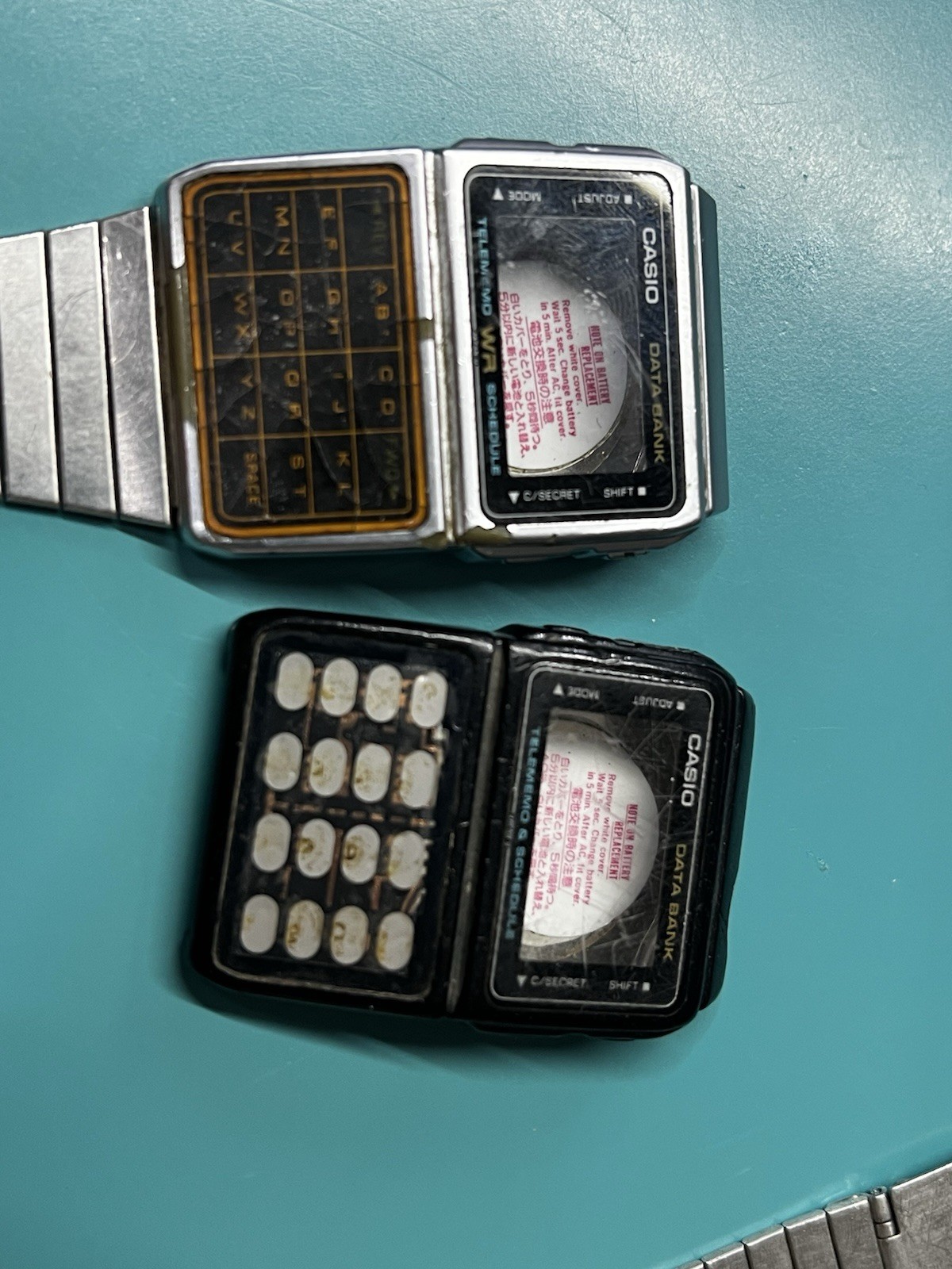 Lot of 5 Vintage CASIO Data Bank Watches – DBX-112 / DB-150 .. – for parts