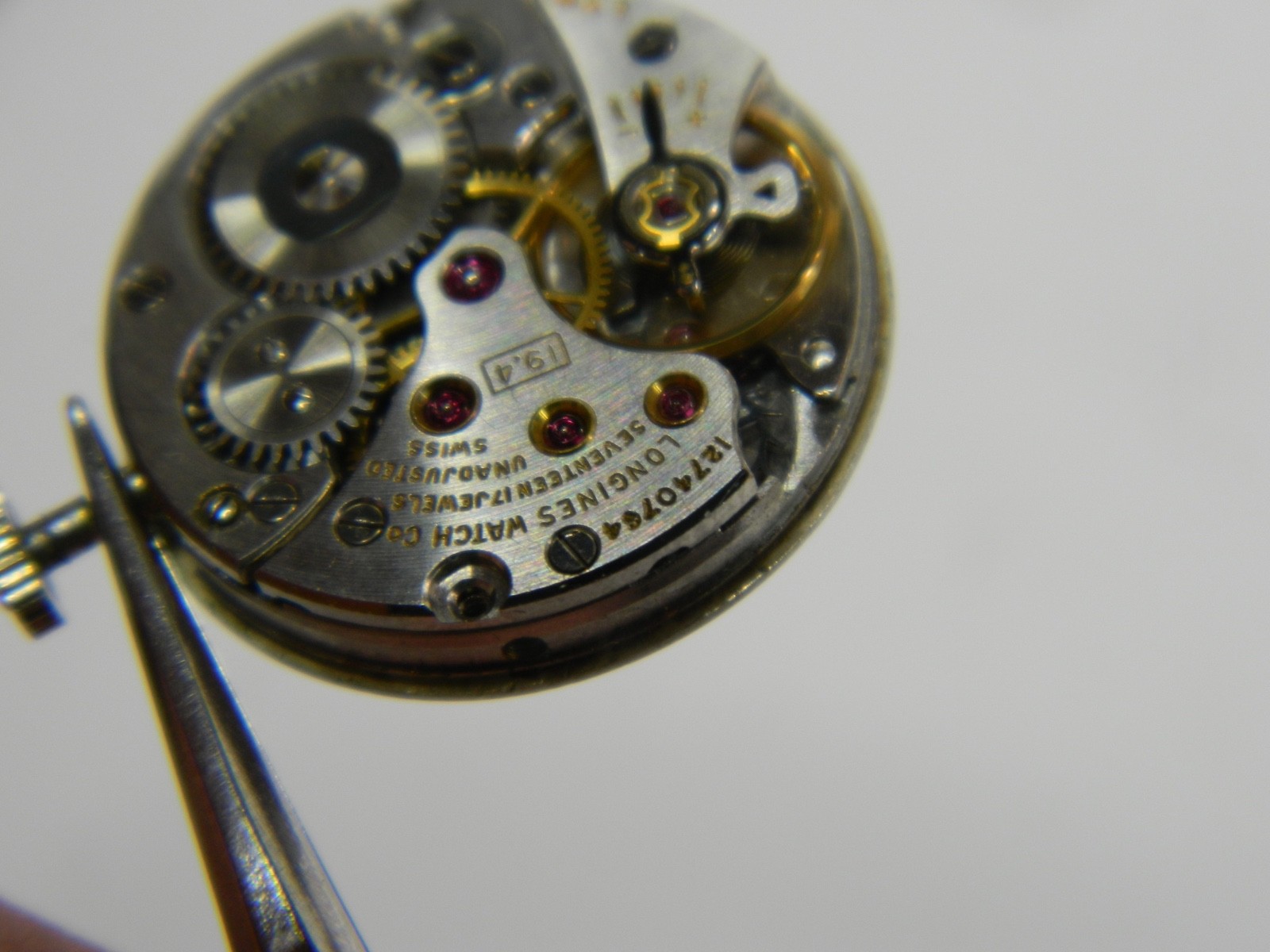 VINTAGE 1960’s LONGINES CAL 19.4 17J WATCH MOVEMENT DIAL – RUNS VERY STRONG