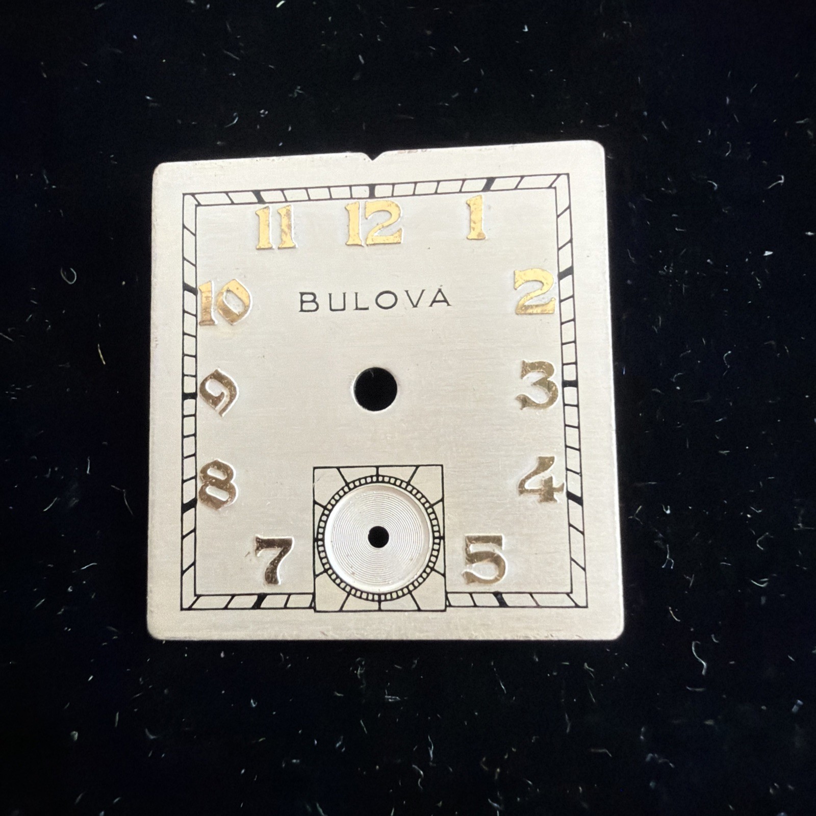 Vintage Bulova Watch Face Plate Only New Other Square