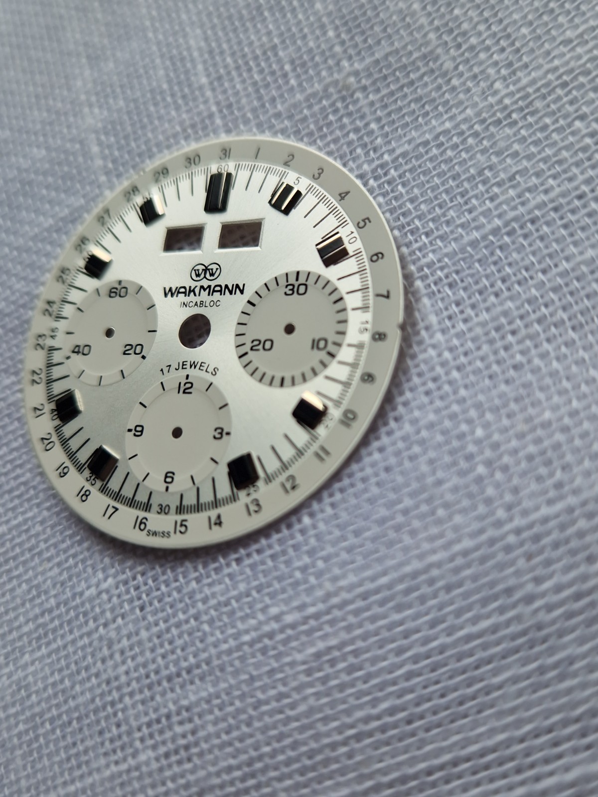 Wakmann Valjoux 72c/723 chronograph dial. Stunning in beautiful condition.