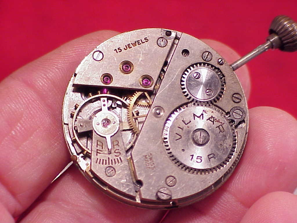 VILMAR VINTAGE 36MM 16 LIGNE A SCHILD 1067 WRISTWATCH MOVEMENT PARTS 4 REPAIRS