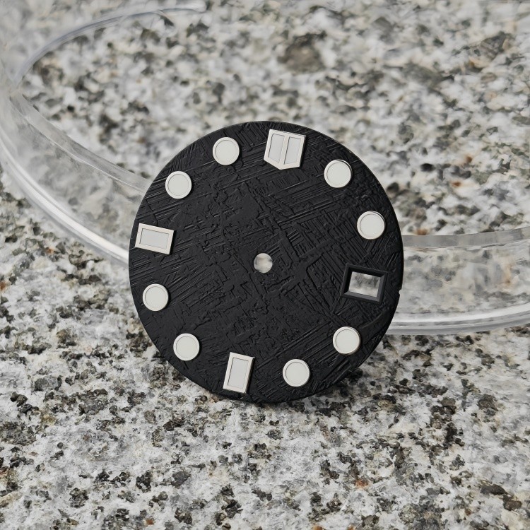 NH35 face 28.5mm meteorite pattern strong green lume dial for NH35/NH36 movement