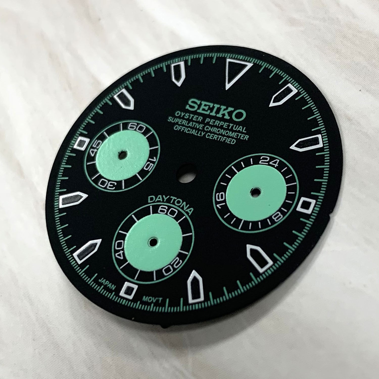 29.5mm Multi-functional Watch Dial Luminous for VK63 Movement Watch Parts