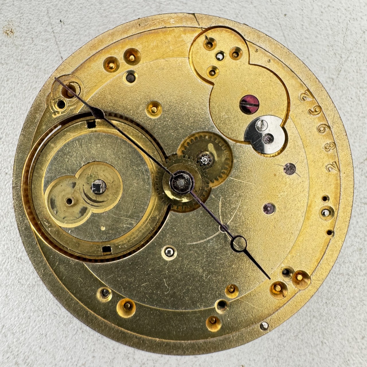 Antique 36mm Unbranded Key Wind Swiss Lever Escapement Pocket Watch Movement