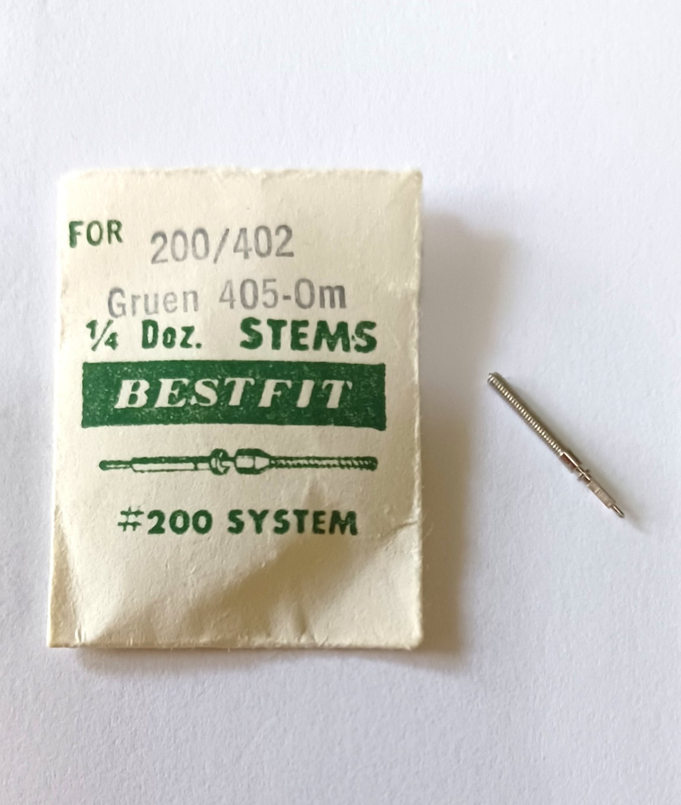 Gruen 405-OM Winding Stem 200-402F, Fits Gruen 406,410,411,420,421,426 Tap 8