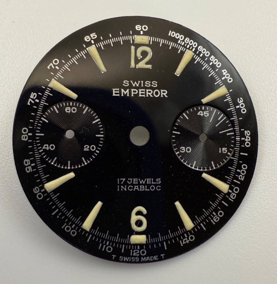 NOS Vintage Swiss Made EMPEROR Dial for Landeron 248