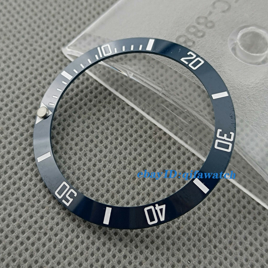 38mm Navy blue ceramic watch bezel insert for 40mm automatic watches