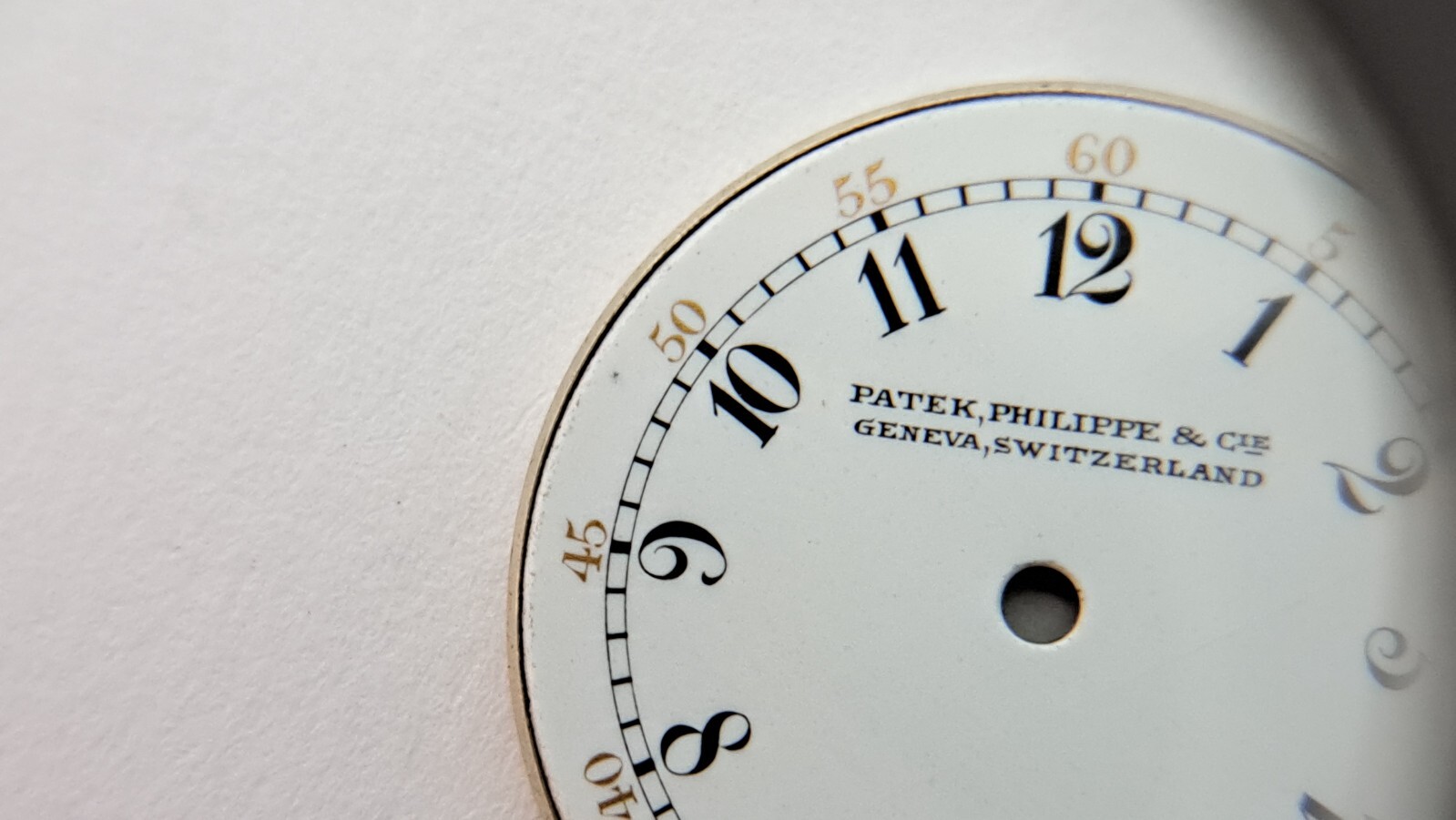 genuine Patek Phillipe DIAL pie pan white 21mm diameter arabic numbers vintage