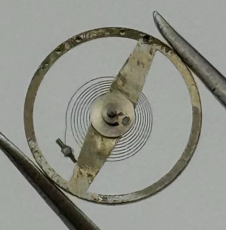 FHF 60 Balance Wheel Complete And Spring Renata 535 M Watch Movement Parts NOS