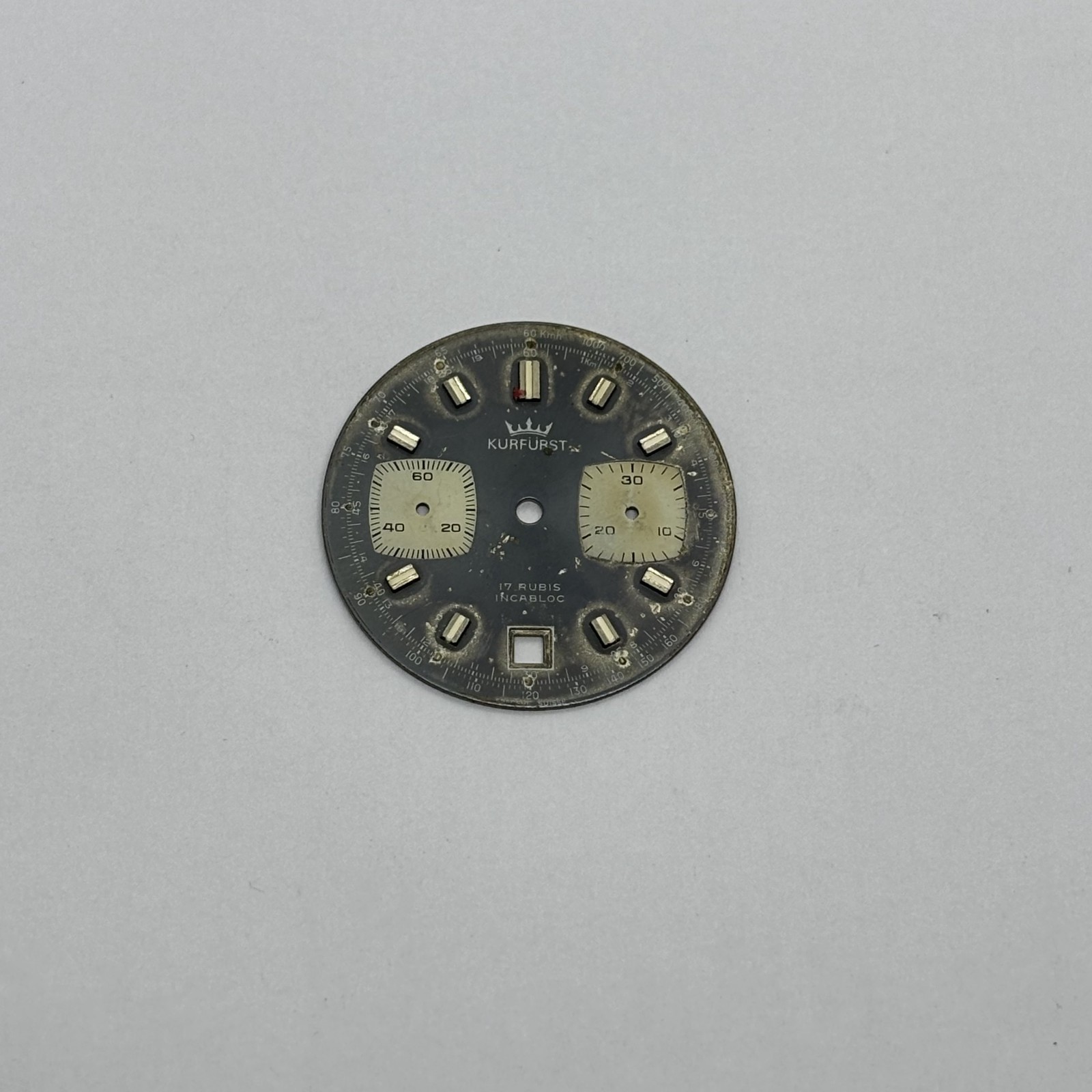 LOT OF 5 VARIOUS BRANDS WATCH DIALS FOR VALJOUX 7733 AND 7734 SOLD AS IS