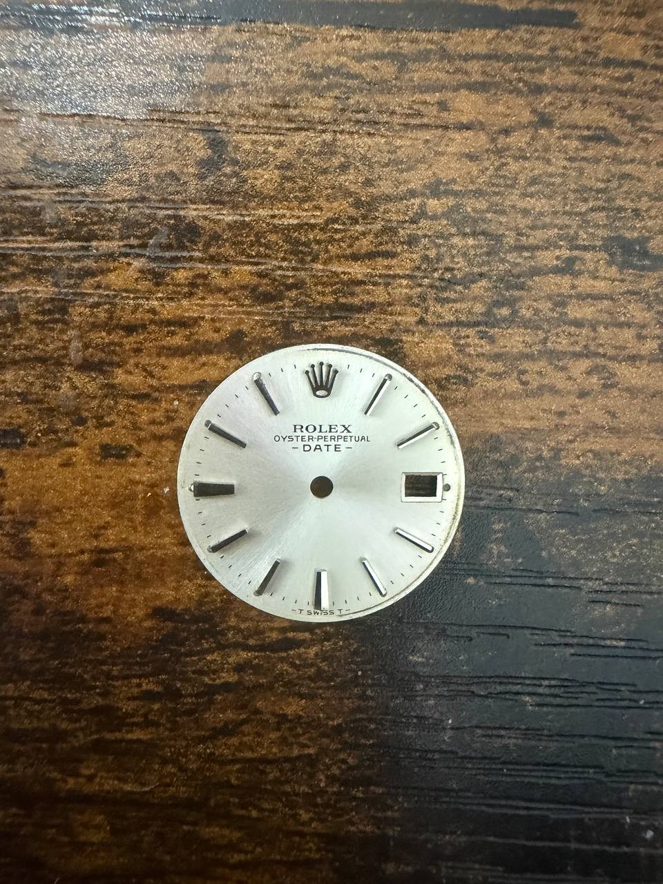 ROLEX LADIES OYSTER PERPETUAL DATE 6517 6516 6519 SILVER STICK DIAL GOOD COND