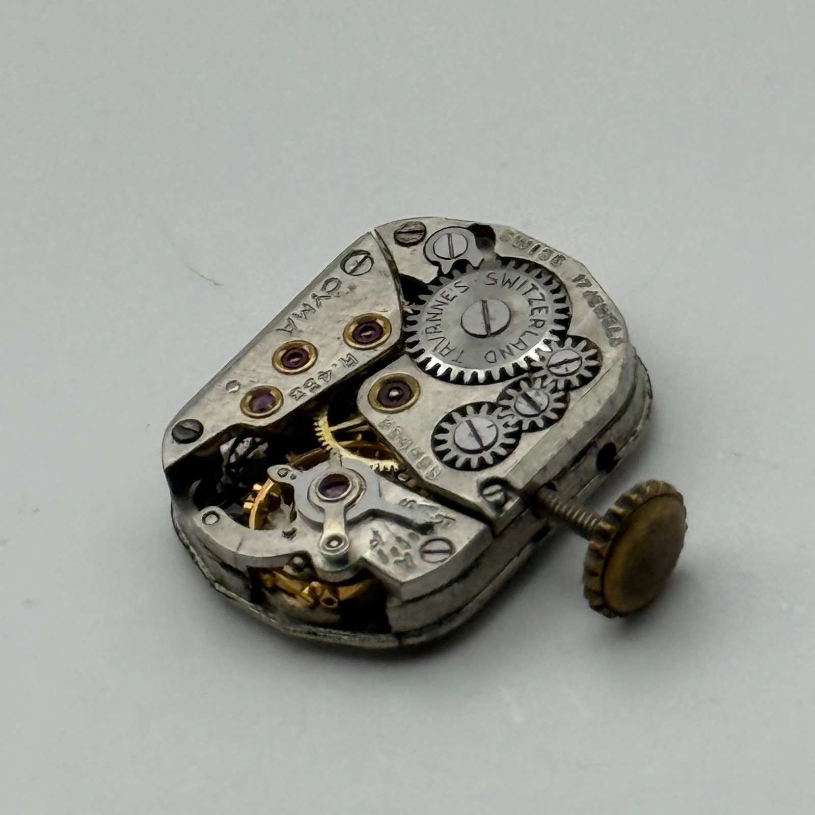 Cyma R433 Watch Movement Tavannes 17Jewels Swiss Manual Wind Parts Repair 11.3mm